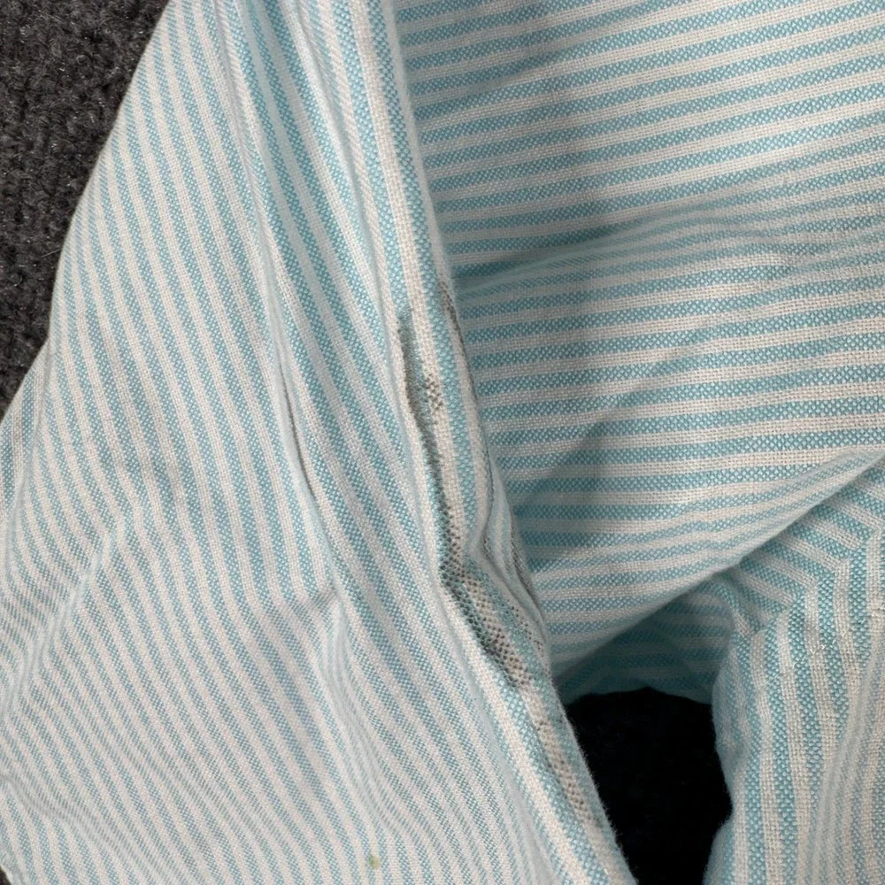 Ralph Lauren Button Down Shirt Girls Size 12 Blue Striped Classic Fit Cotton